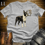 Vintage Cigar Boston Terrier Softstyle T Shirt Sport Grey | Cigar Boston Terrier Tee
