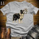 Vintage Cigar Border Collie Softstyle T Shirt Sport Grey | Cigar Border Collie Tee
