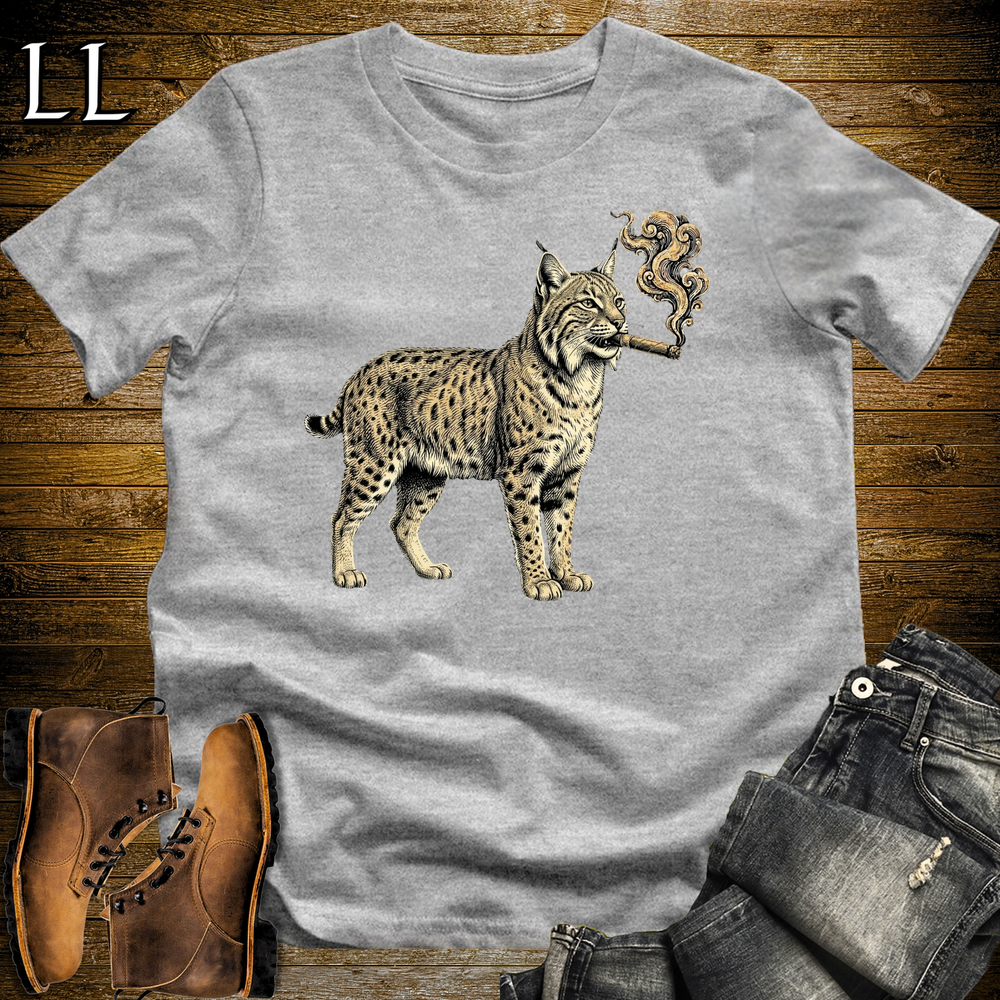 Vintage Cigar Bobcat Softstyle T Shirt Sport Grey | Cigar Bobcat Tee