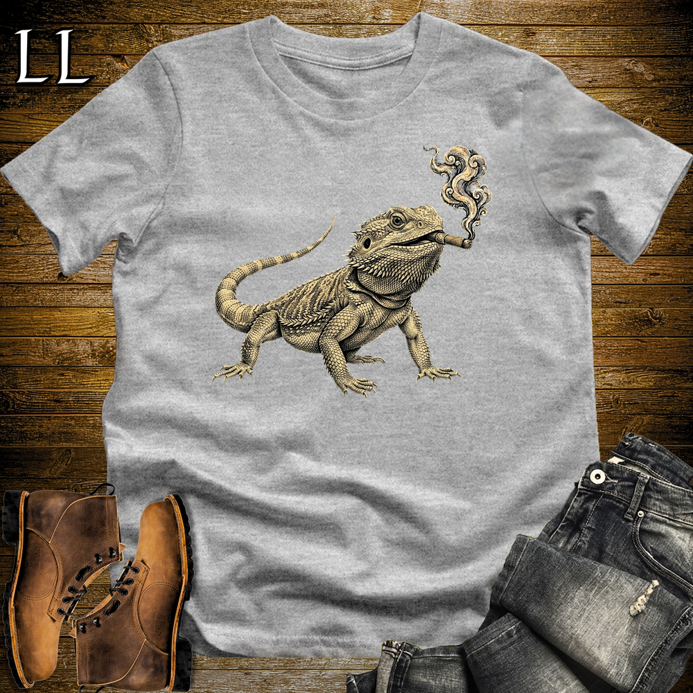 Vintage Cigar Bearded Dragon Softstyle T Shirt Sport Grey | Cigar Bearded Dragon Tee