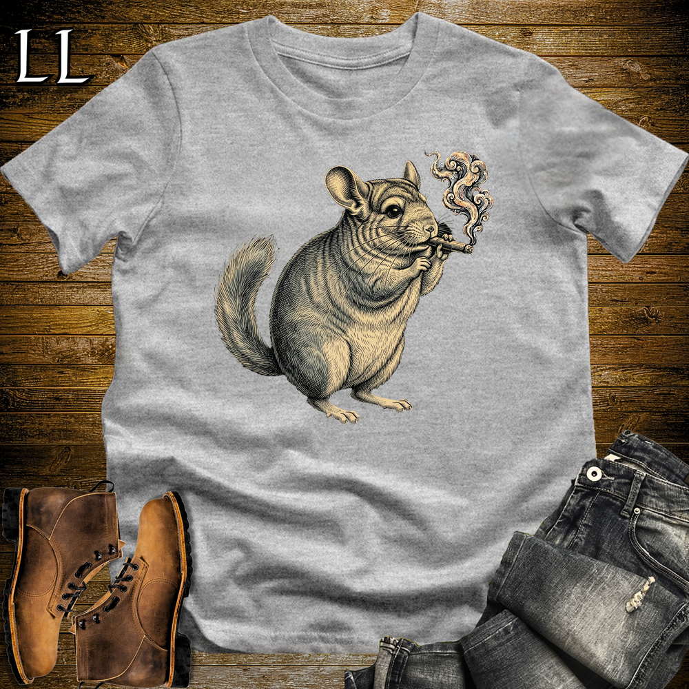 Vintage Cigar Chinchilla Softstyle T Shirt Sport Grey | Cigar Chinchilla Graphic Tee