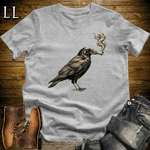 Vintage Cigar Crow Softstyle T Shirt Sport Grey | Cigar Lover Graphic Tee