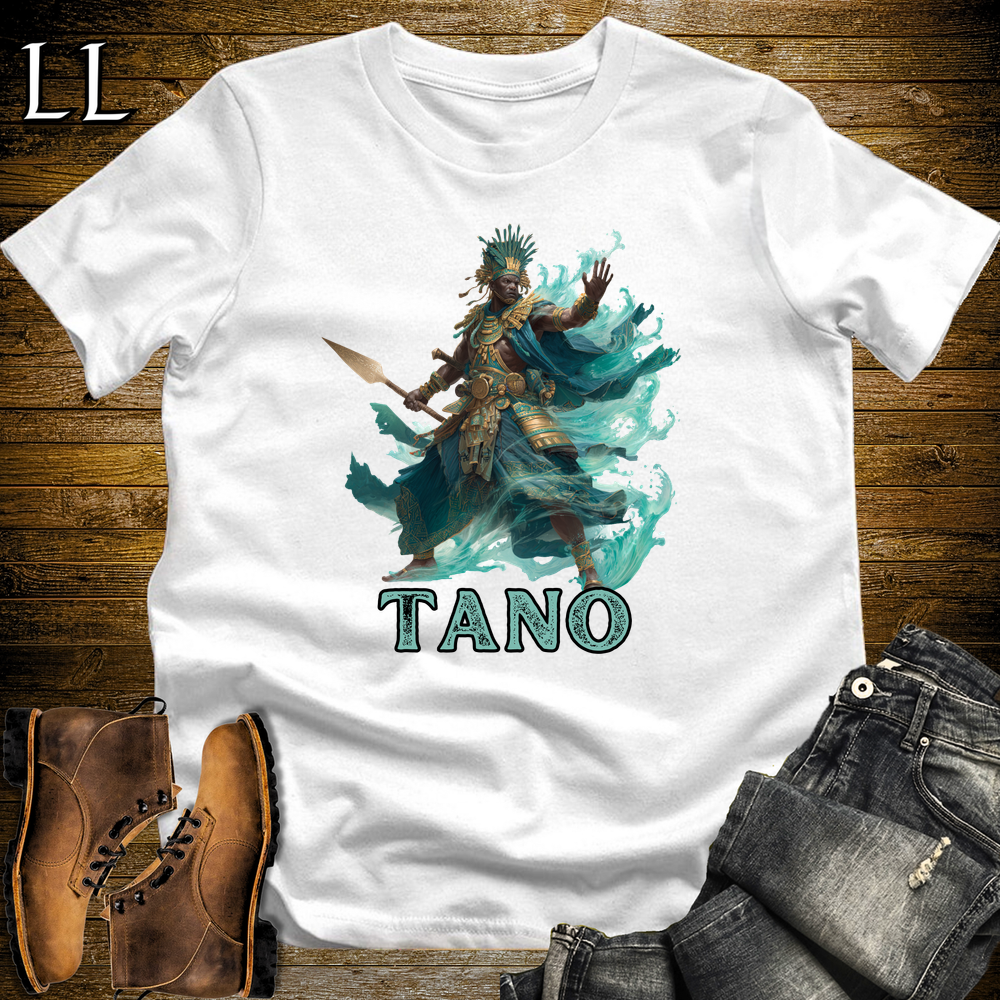 Tano African God Softstyle Tee White | Akan River Warrior God Tee