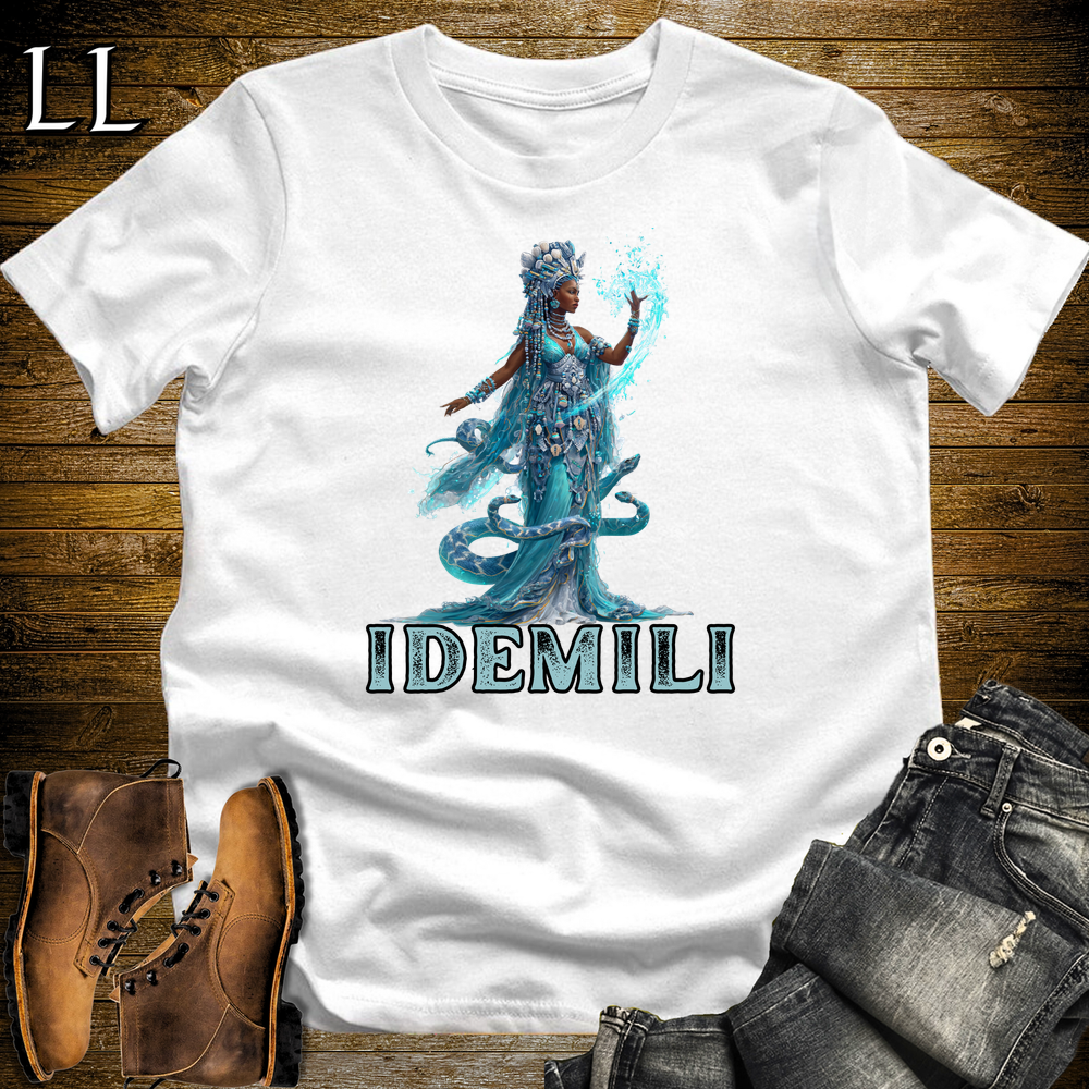 Idemili African Goddess Softstyle Tee White | Igbo Water Goddess Tee