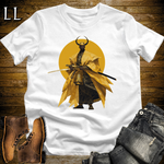 African Rising Sun Samurai White | African Warrior Tee