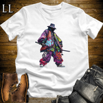 African Graffiti Street Samurai White | African Warrior Tee