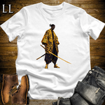 African Gold Street Samurai White | African Warrior Tee