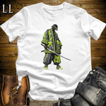 African Green Street Samurai White | African Warrior Tee