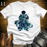 African Crashing Wave Samurai White | African Warrior Tee