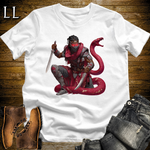 African Red Snake Assassin Softstyle Tee White | African Warrior Tee