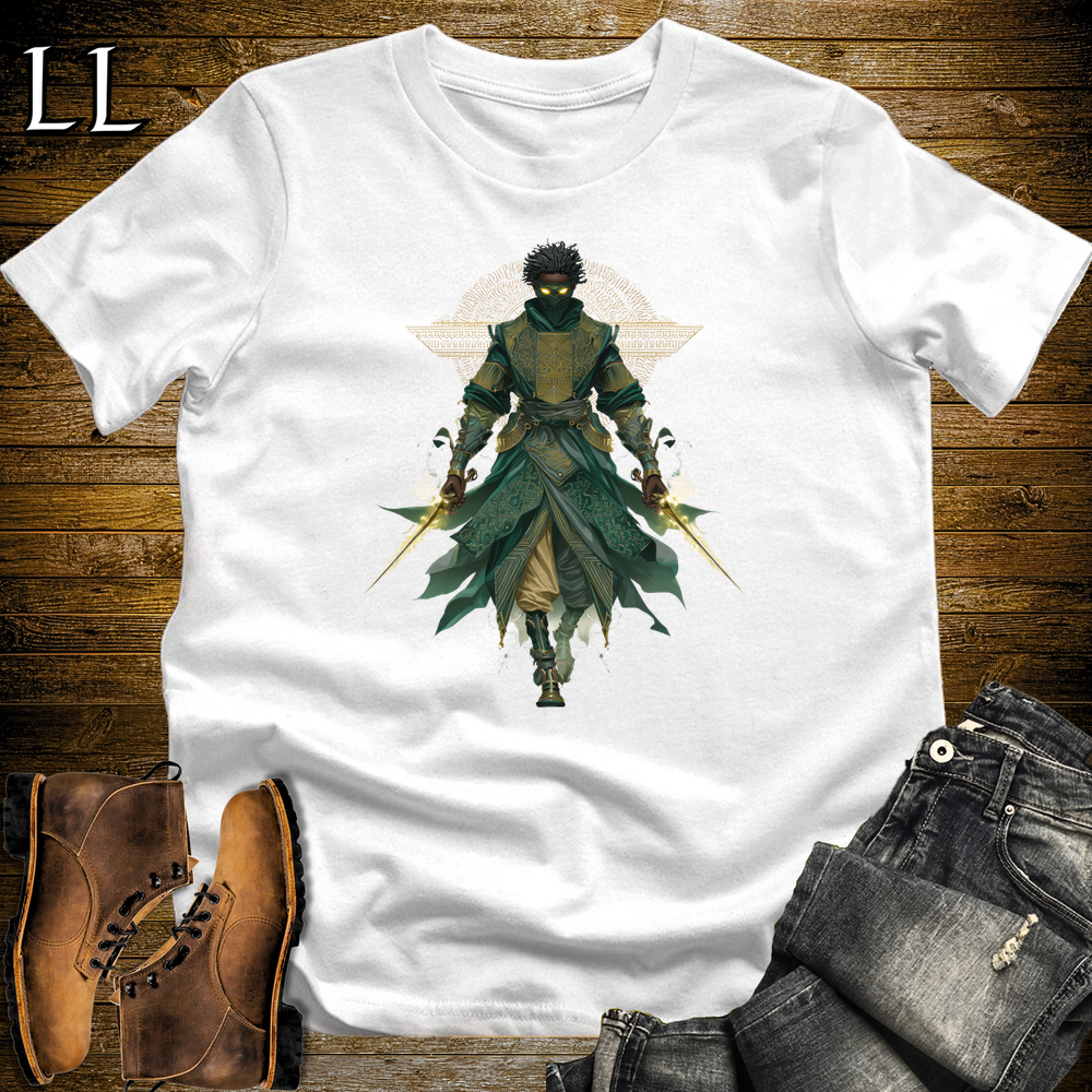 African Sage Assassin Softstyle Tee White | African Warrior Tee