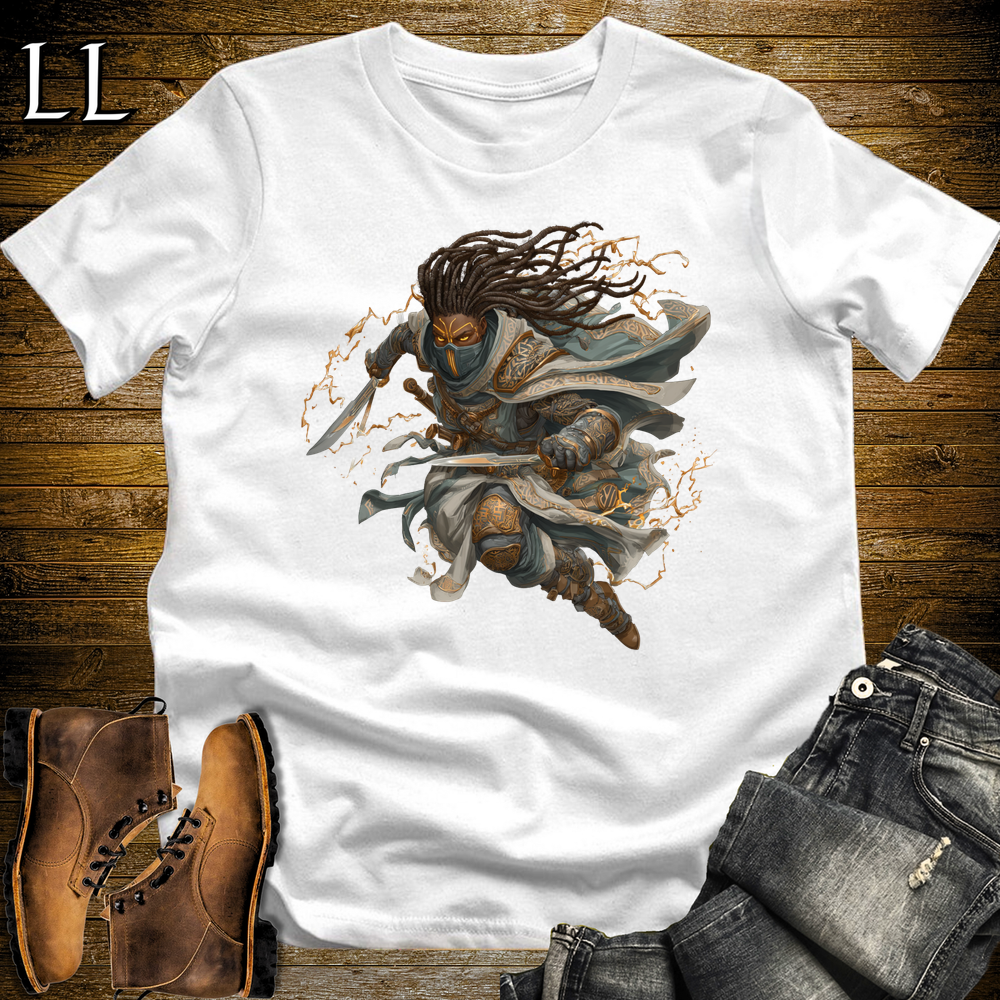African Ancient Ways Assassin Softstyle Tee White | African Warrior Tee