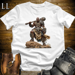 African Tribal Barbarian Softstyle Tee White | African Warrior Tee