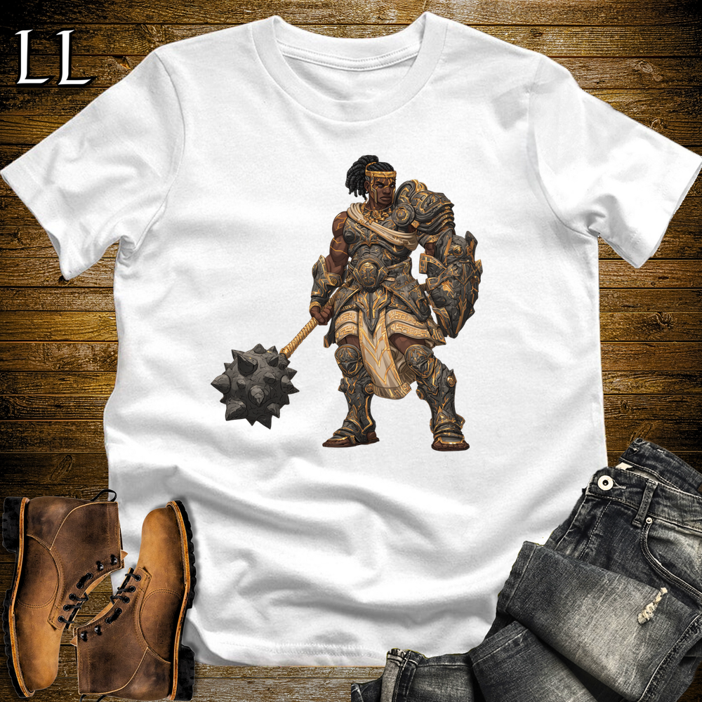 African Stone Barbarian Softstyle Tee White | African Warrior Tee