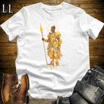 African Sun Spear King Softstyle Tee White | African Royalty Graphic Tee