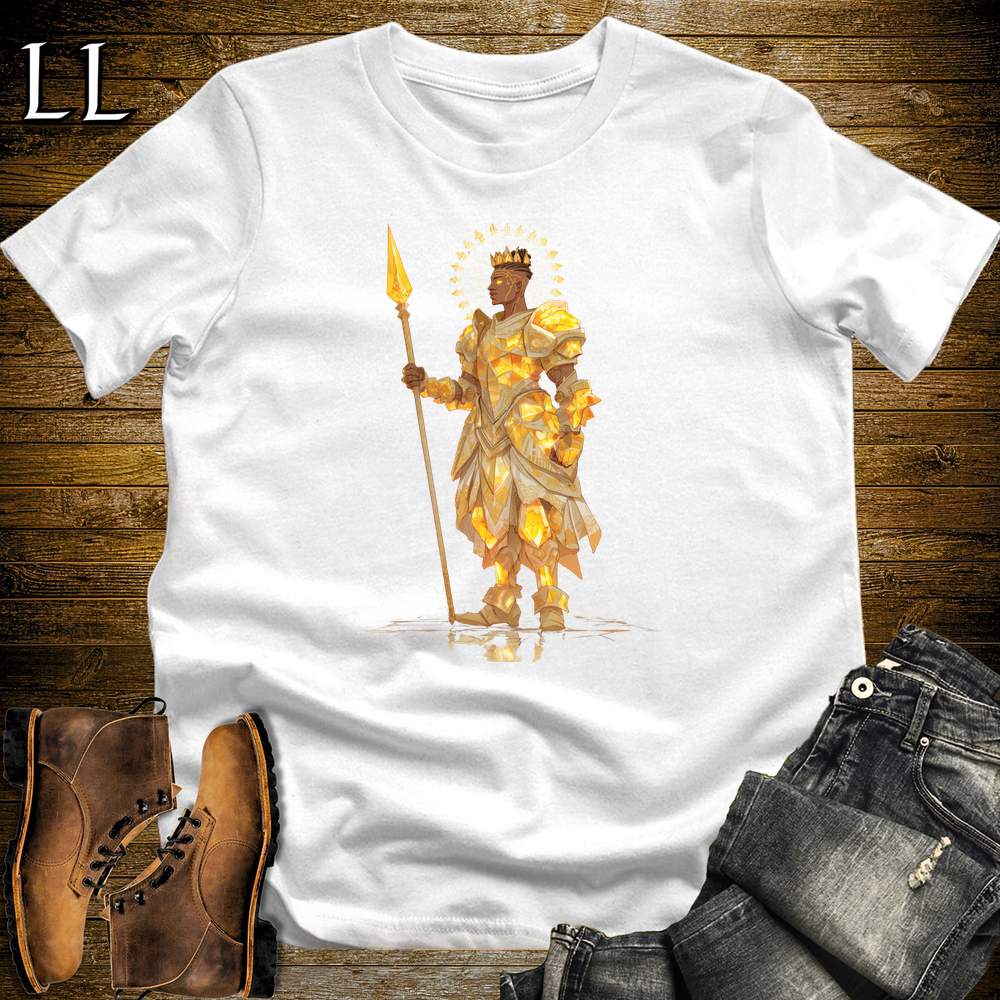 African Sun Spear King Softstyle Tee White | African Royalty Graphic Tee