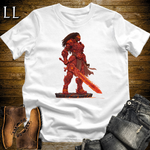 African Lava Sword Warrior Softstyle Tee White | African Warrior Tee