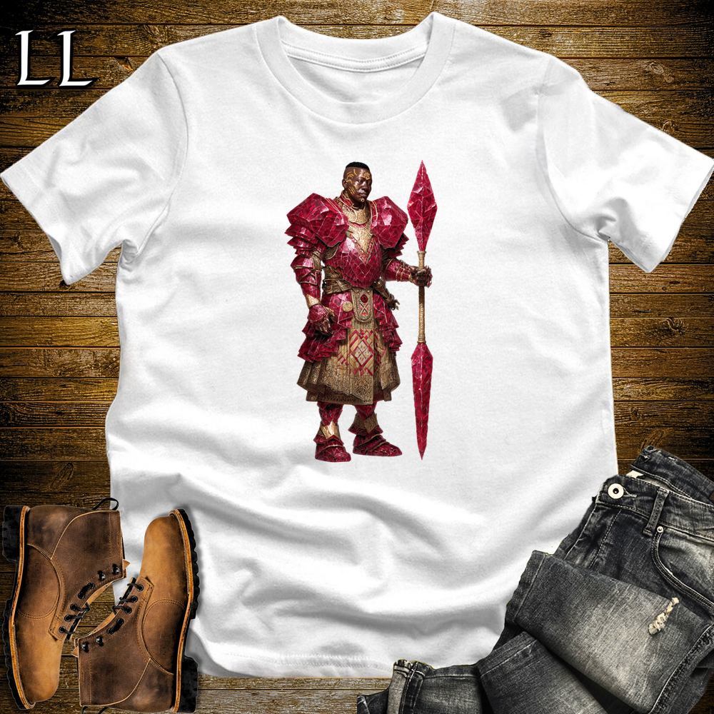 African Ruby Spear Warrior Softstyle Tee - White