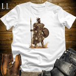 African Zulu Spear Warrior Softstyle Tee - White