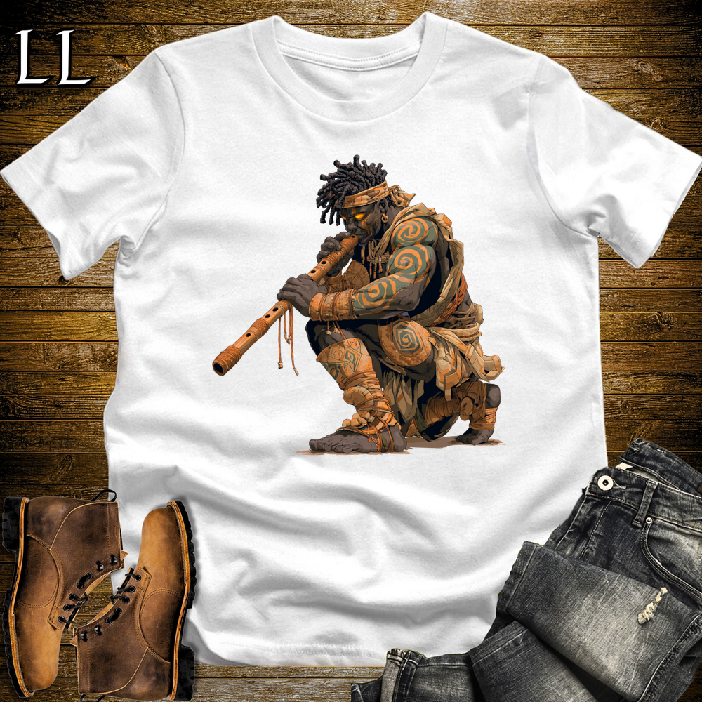 African Blow Dart Warrior Softstyle Tee - White