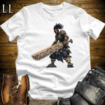 African Ancient God Sword Warrior Softstyle Tee White | African Warrior Graphic