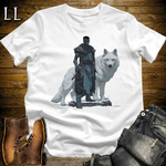 African White Wolf Assassin Softstyle Tee White | African Warrior Tee
