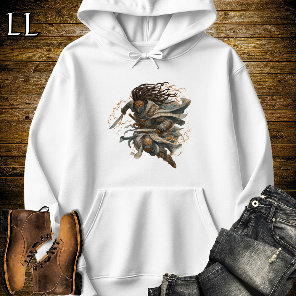 African Ancient Ways Assassin Hooded Sweatshirt - White