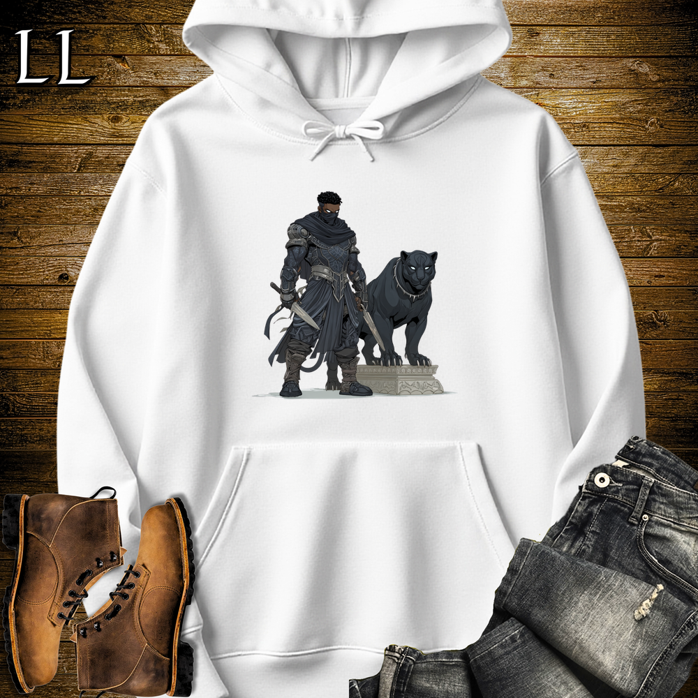 African Black Panther Assassin Hooded Sweatshirt - White