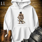 African Bone Barbarian Hooded Sweatshirt White | African Warrior Hoodie