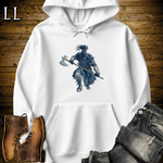 African Blue Viking King Hooded Sweatshirt - White