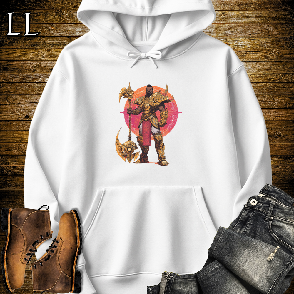 African Galactic Axe King Hooded Sweatshirt - White