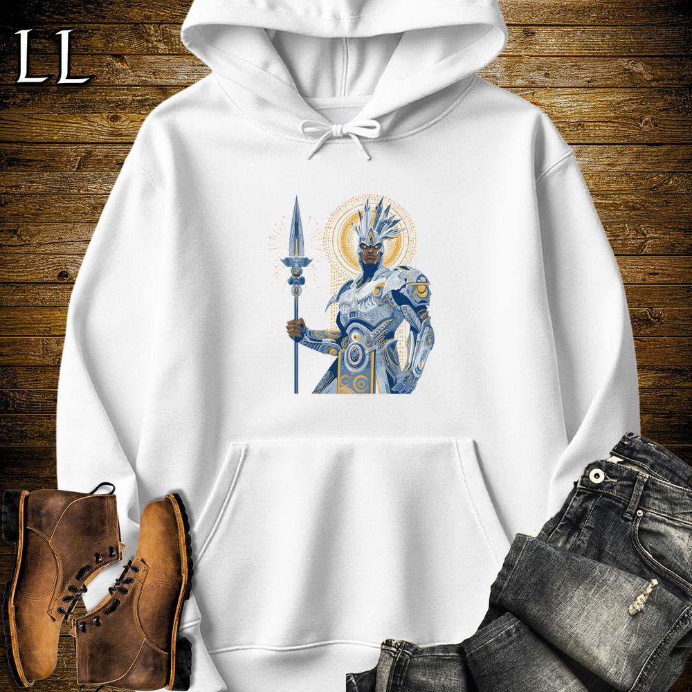 African Future King Hooded Sweatshirt - White