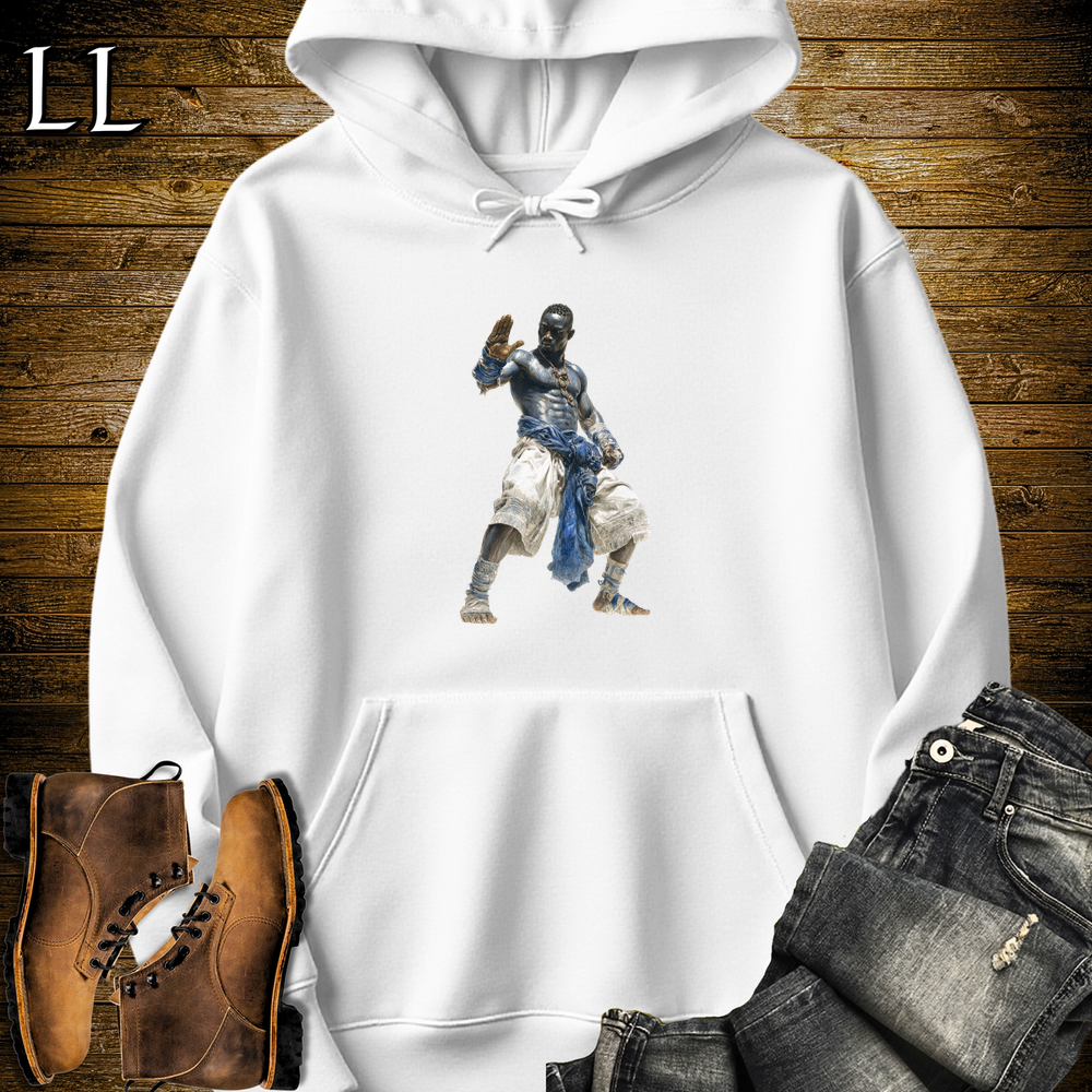 African Dambe Champion Hooded Sweatshirt - White