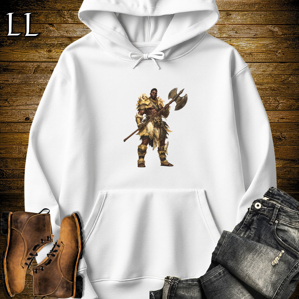 African Doubleblade Axe Master Hooded Sweatshirt - White