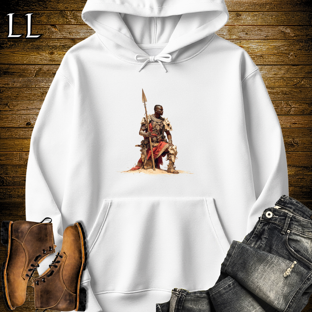 African Desert Spearmaster Hooded Sweatshirt - White