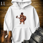 African Tribal Viking King Hooded Sweatshirt White | Viking Warrior