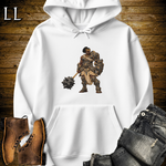 African Stone Barbarian Hooded Sweatshirt White | African Warrior Hoodie