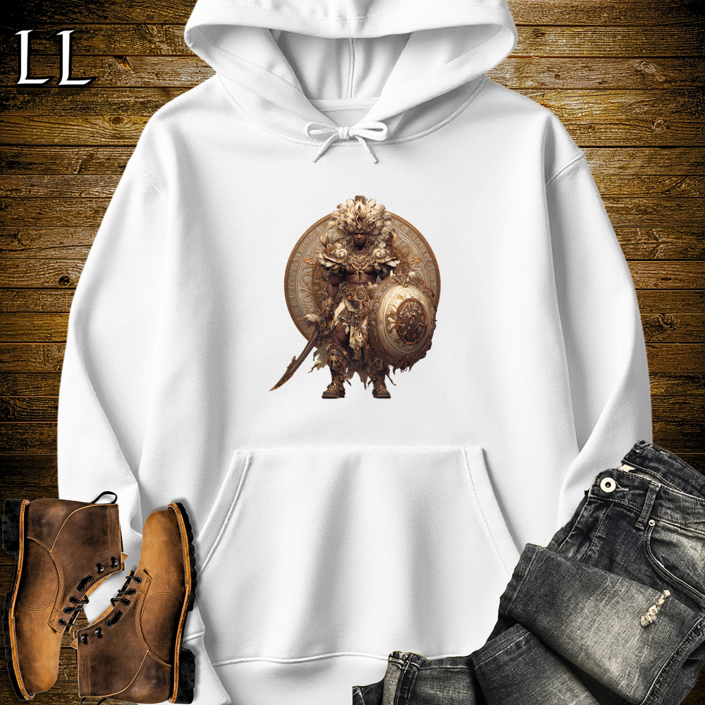 African Warrior King Hooded Sweatshirt White | King Warrior