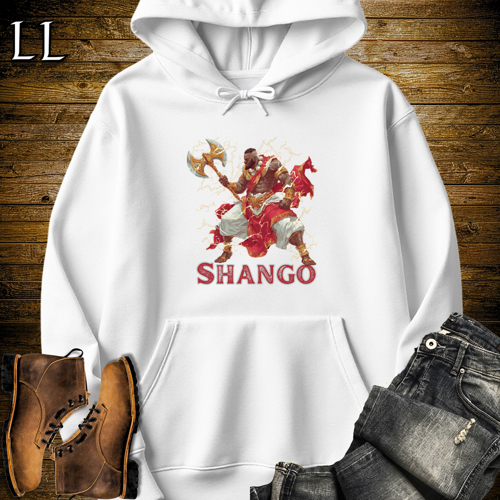 Shango African God Hooded Sweatshirt - White