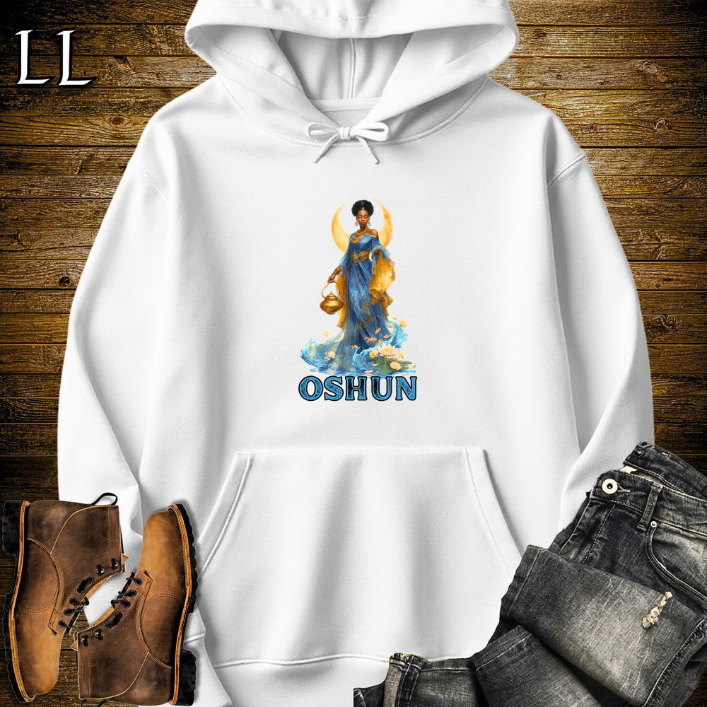Oshun African Goddess Hooded Sweatshirt - White