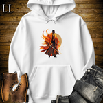 African Flame Samurai White | African Warrior Hoodie