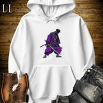 African Purple Street Samurai White | African Warrior Hoodie