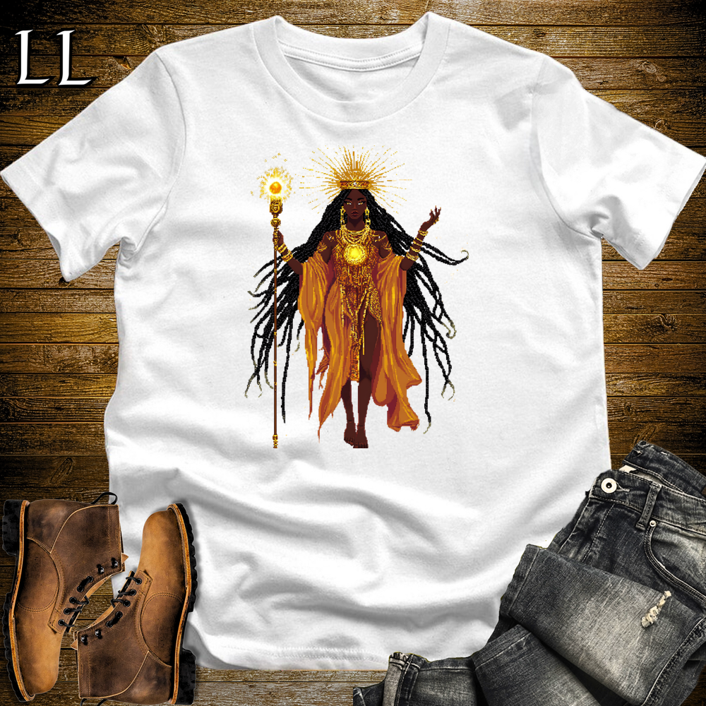 African 16 Bit Sun Queen White | African Queen Tee