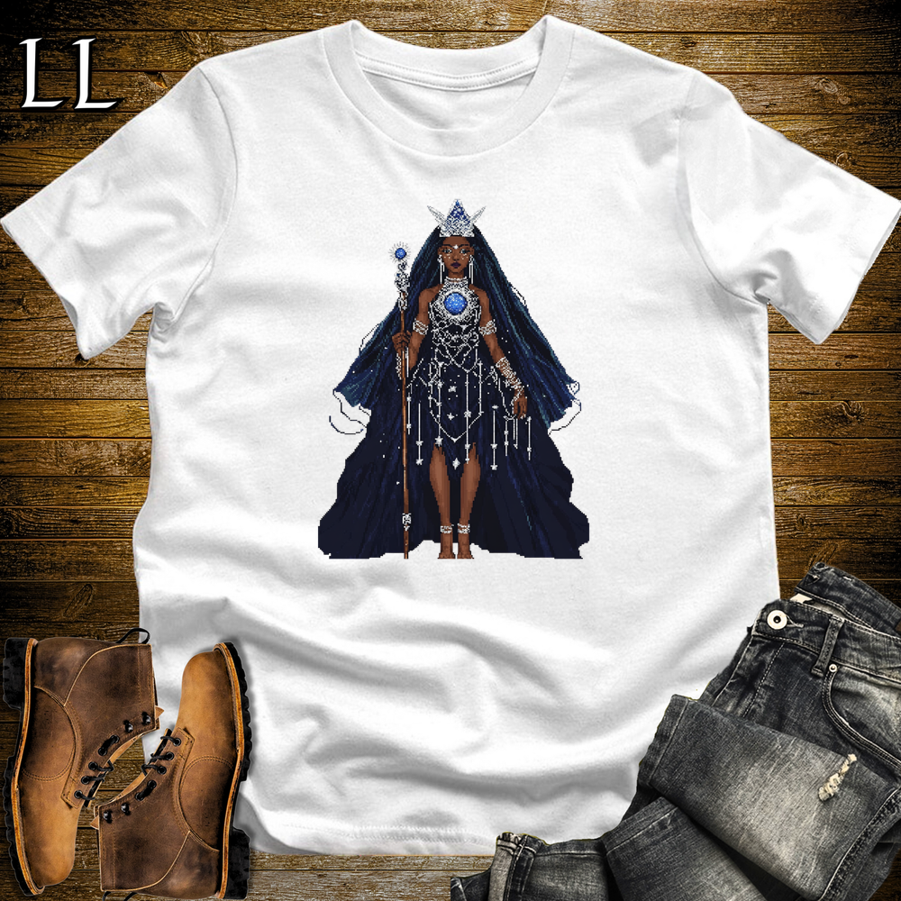 African 16 Bit Star Queen White | African Queen Tee