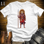 African 16 Bit Maasai Lion Slayer White | Maasai Warrior Tee