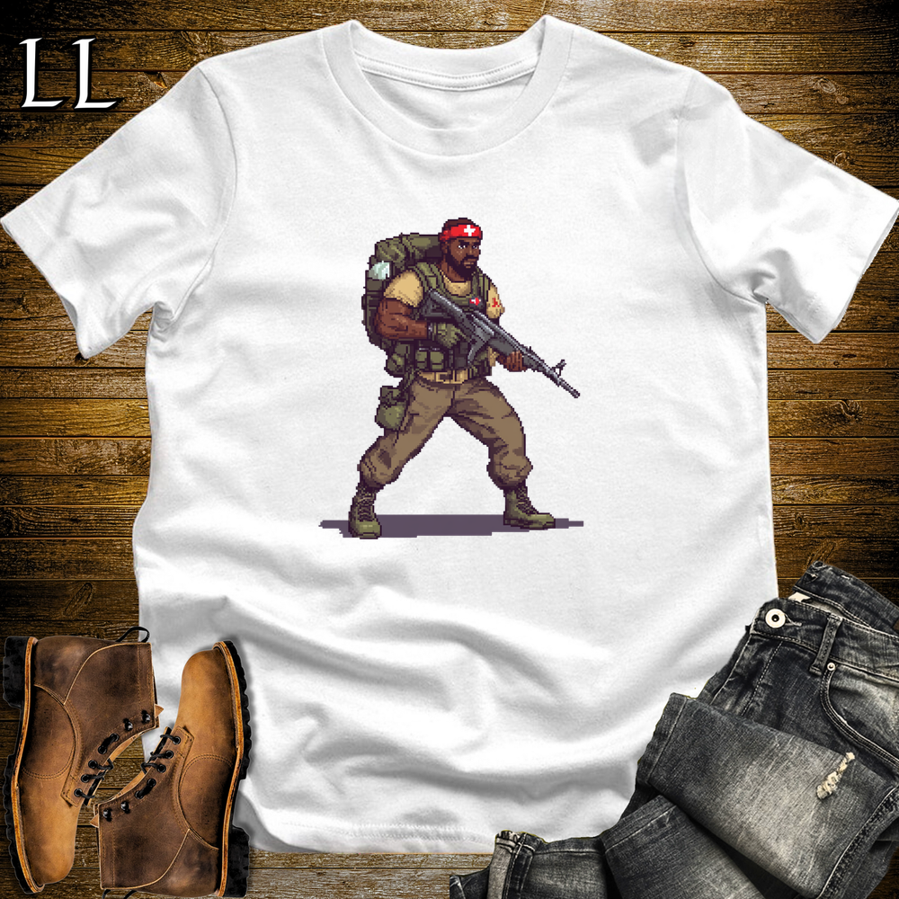 African 16 Bit Combat Medic White | African Warrior Tee