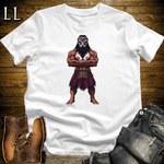 African 16 Bit Dogon Mask Guard White | African Warrior Tee