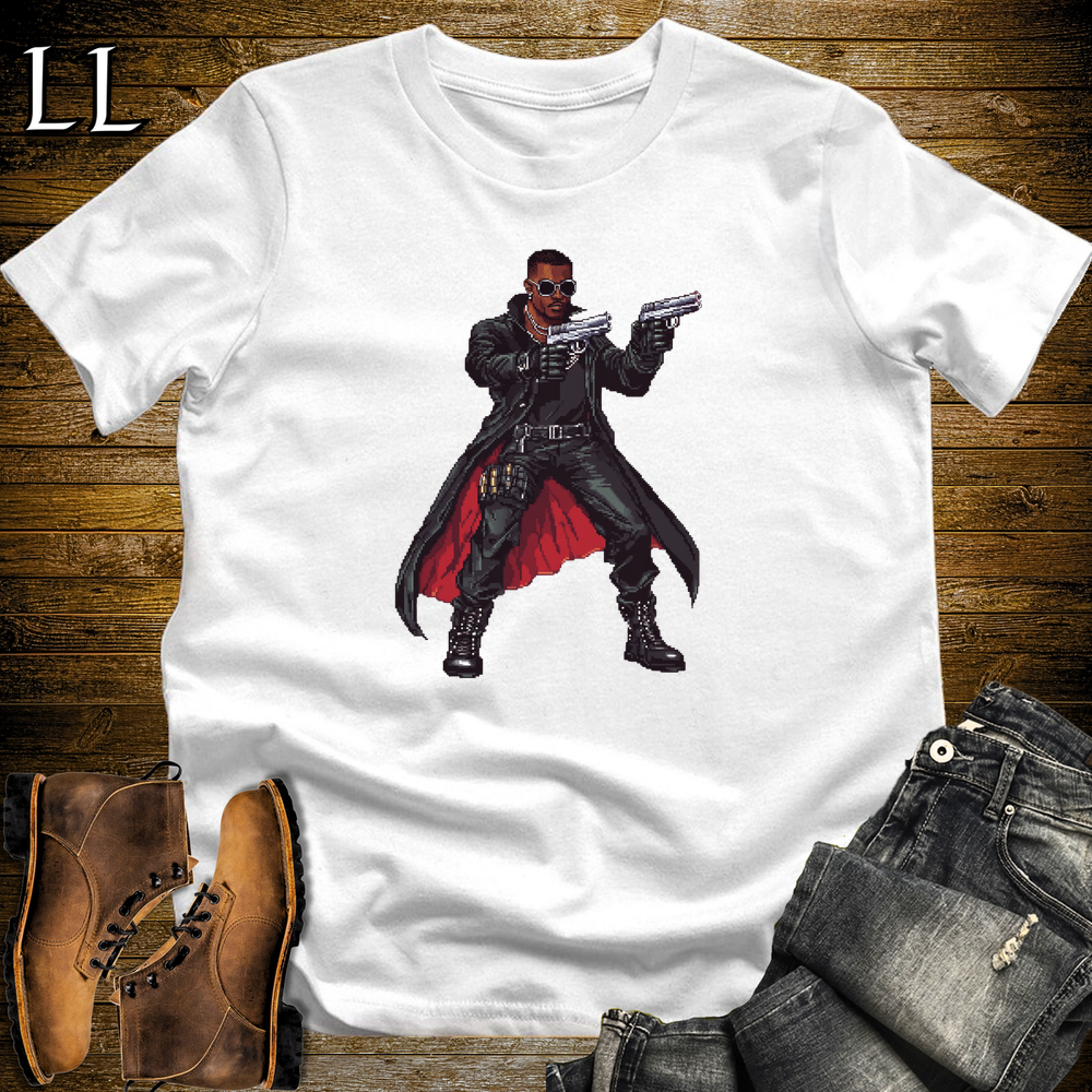 African 16 Bit Dual Wield Soldier White | African Dual Wield Soldier 16 Bit African Tee