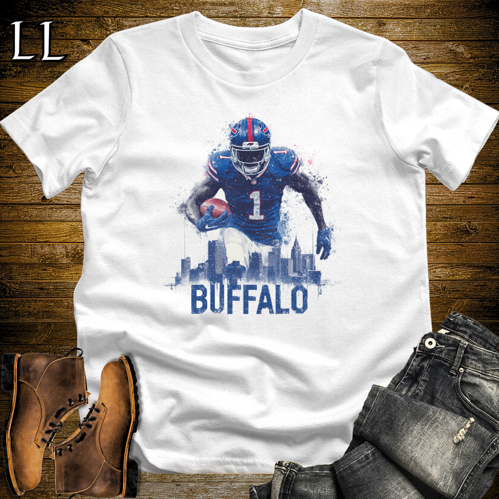 Buffalo Football Number 1 T Shirt - White