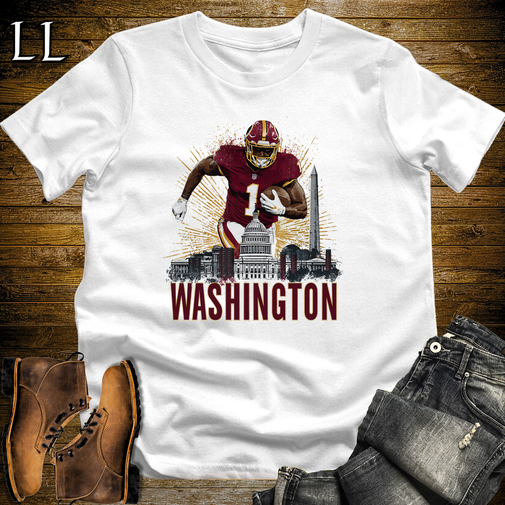 Washington Football Number 1 T Shirt - White